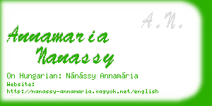 annamaria nanassy business card
