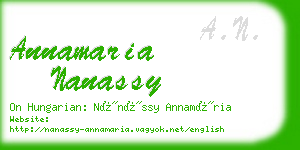 annamaria nanassy business card